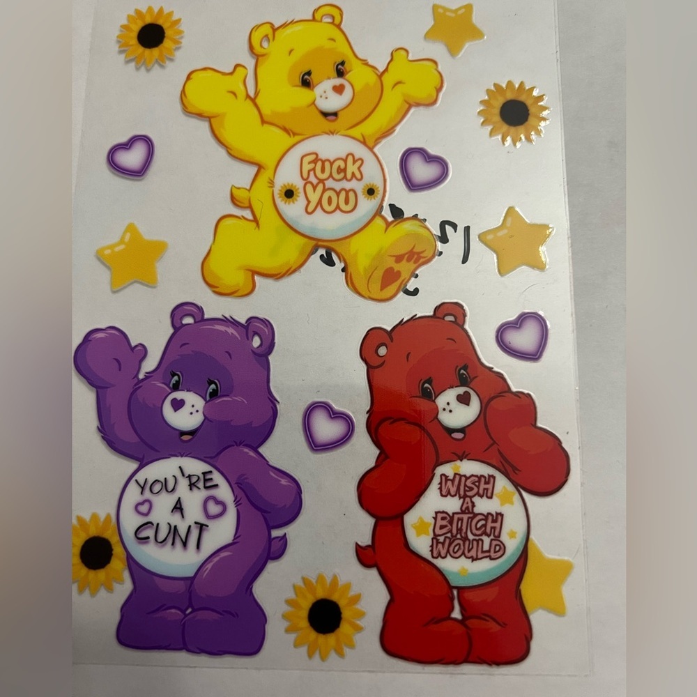 16 oz Sweary Bear shatterproof pvc “Can Cup” with lid and straw.